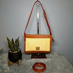 Authentic Dooney & Bourke Sullivan Striped Shoulder Bag with COA